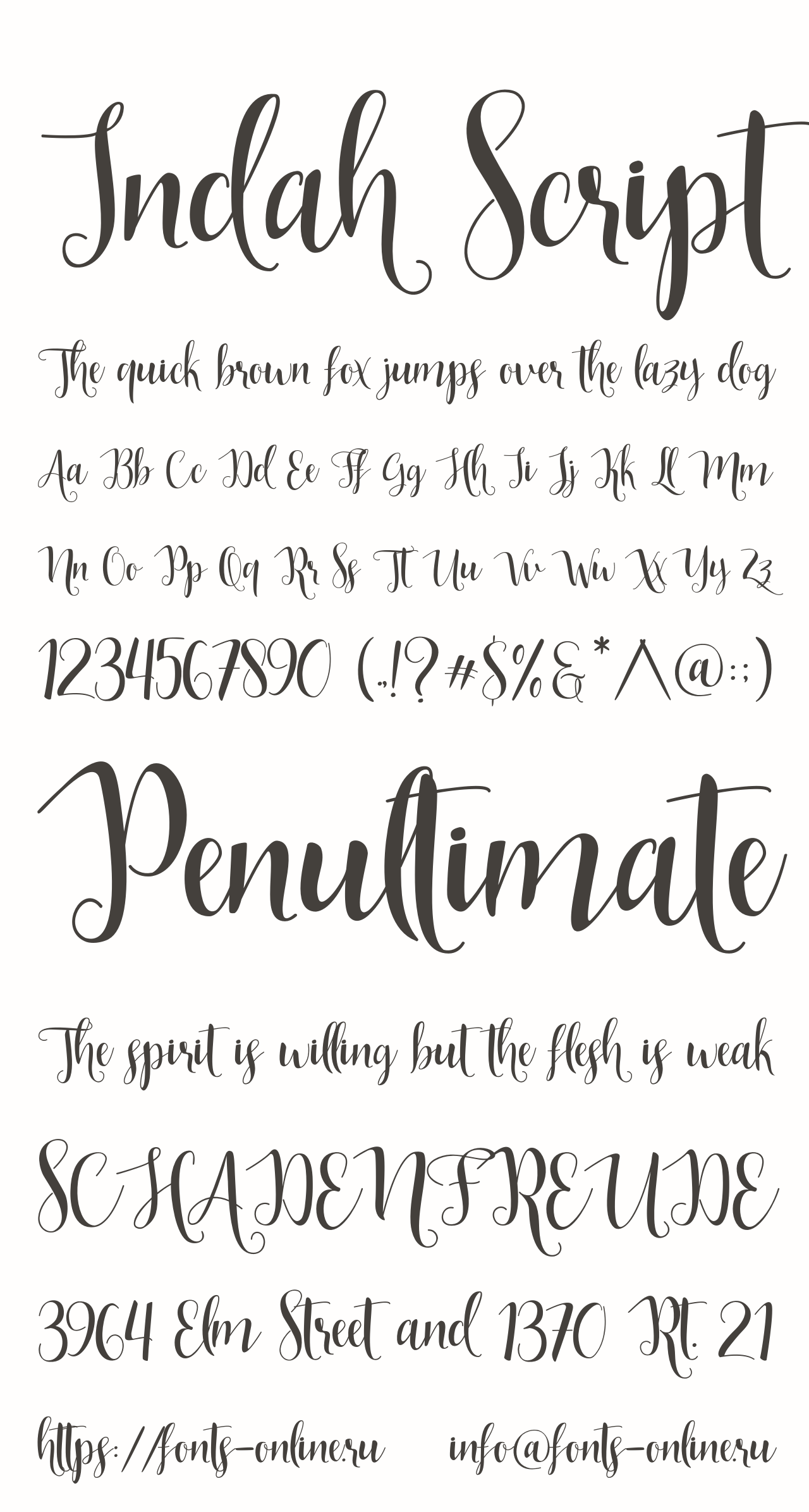 Indah Script Free Font Download